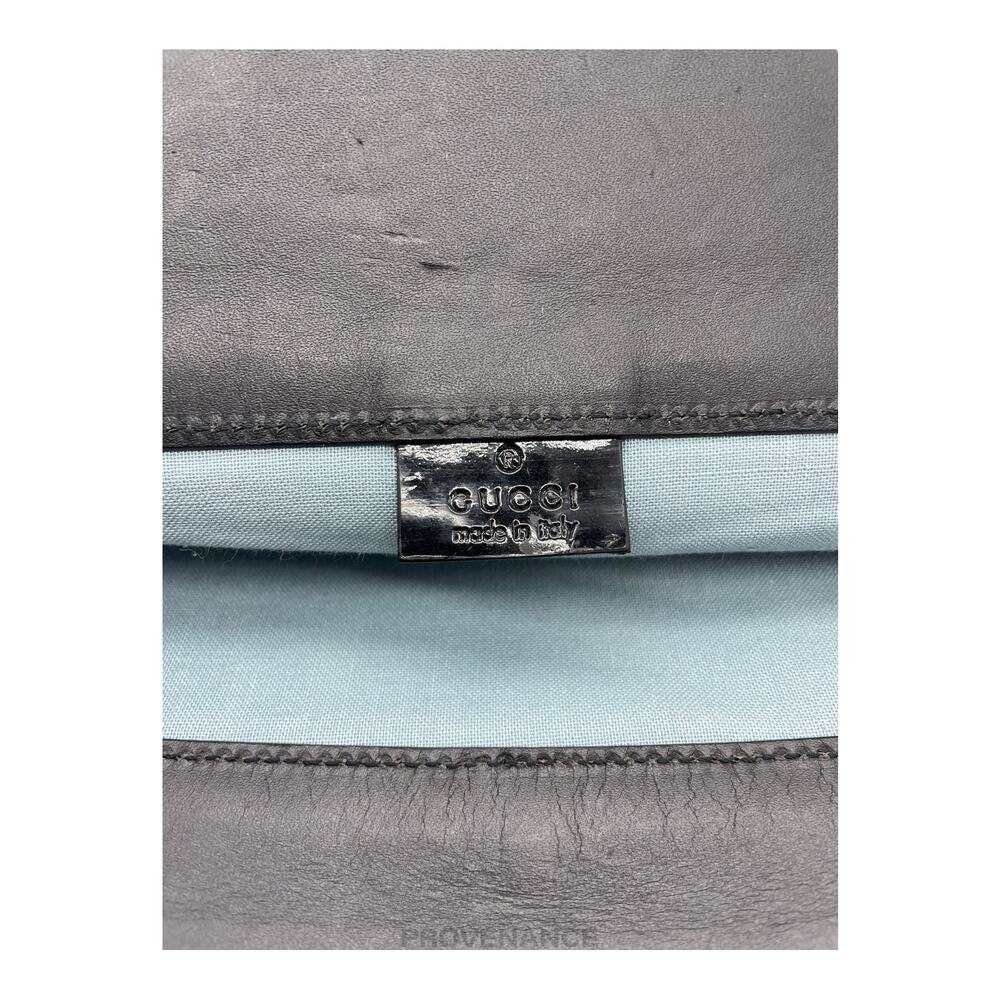 🔴 Gucci Microsuede Shopping Tote - Powder Blue - Picture 6 of 7